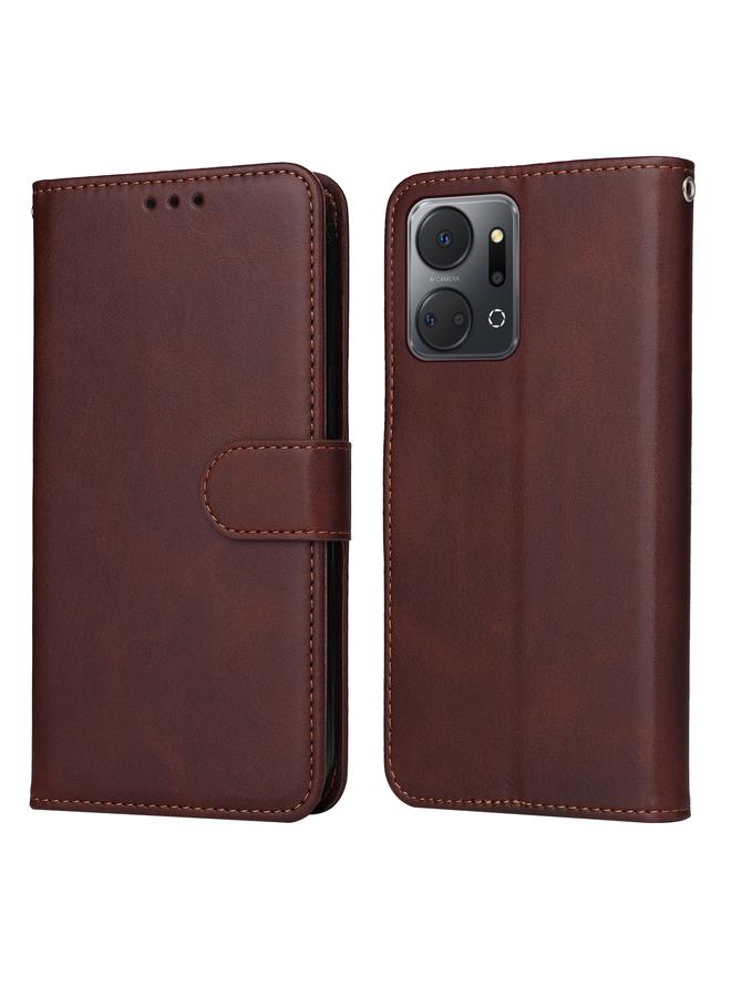 اس-توب جراب هاتف Honor X7a الكلاسيكي المصنوع من جلد العجل القابل للطي - Image 1