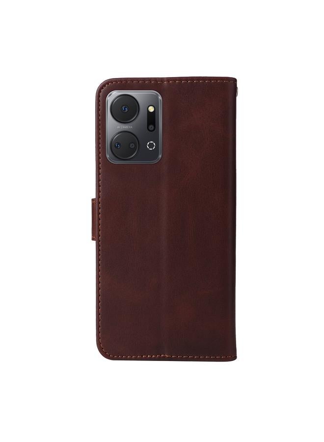 اس-توب جراب هاتف Honor X7a الكلاسيكي المصنوع من جلد العجل القابل للطي - Image 3