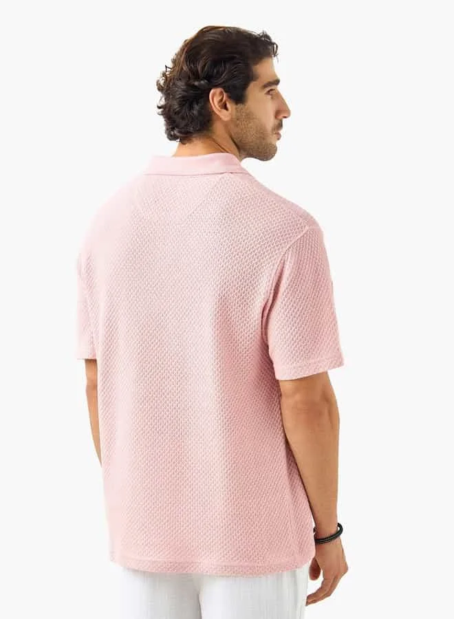 Iconic Relax Texture Polo For Male