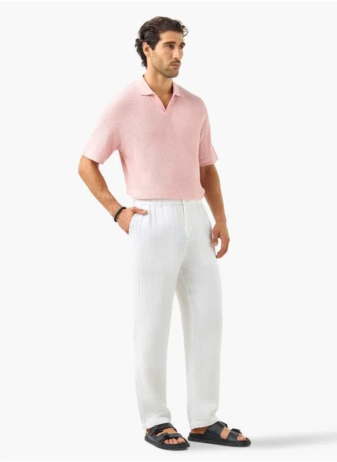Iconic Relax Texture Polo For Male