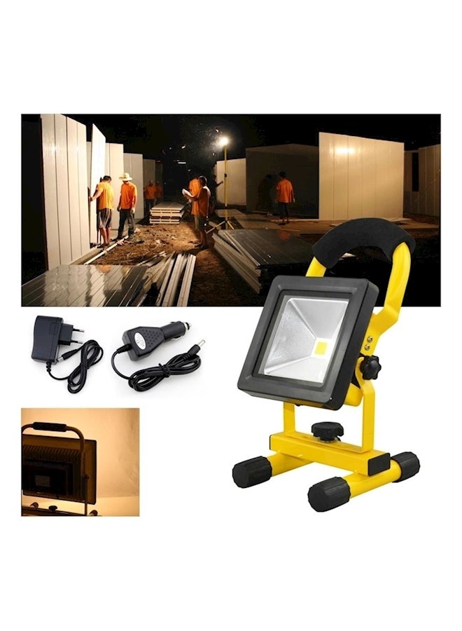 إسكدنيا مصباح LED بضوء غامر للاستخدام في مواقع العمل محمول وقابل لإعادة الشحن وبقدرة 10 وات أصفر - Image 4