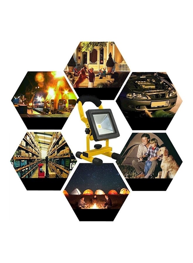 إسكدنيا مصباح LED بضوء غامر للاستخدام في مواقع العمل محمول وقابل لإعادة الشحن وبقدرة 10 وات أصفر - Image 5