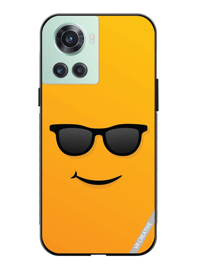 VR CREATIVE Protective Case Cover For OnePlus 10R Sunglass Emoji Design Multicolour - Image 1