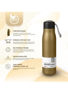 QSHOP Portable Sports Thermal Water Bottle with Stainless Steel Lid Vacuum Insulated Leakproof Eco Friendly Insulated Cup Keeps Water Hot or Cold  - Image 3