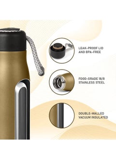 QSHOP Portable Sports Thermal Water Bottle with Stainless Steel Lid Vacuum Insulated Leakproof Eco Friendly Insulated Cup Keeps Water Hot or Cold  - Image 5