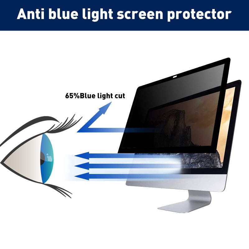 bersem Fully Removable Privacy Screen Protector for iMac 27 inch Monitor, Anti-Spy, Anti-Scratch, UV-Blocking, Matte Finish - Image 5