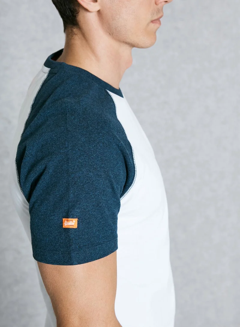 Superdry Orange Label  Baseball T-Shirt