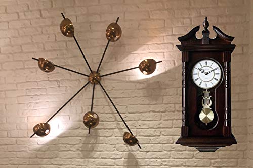 Vmarketingsite Wall Clocks: Grandfather Wood Wall Clock with Chime. Pendulum Wood Traditional Clock. Makes a Great Housewarming or Birthday Gift Wall Clock Chimes Every Hour with Westminster Melody - Image 5
