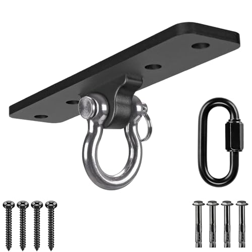 Dolibest Ceiling Mount Swing Hanger Heavy Duty Swing Set Hook for Porch Swing Hammock Chair Yoga Silk Suspension Straps Gymnastic Ring, Wall Anchor for Resistance Bands (900LB) - Image 1