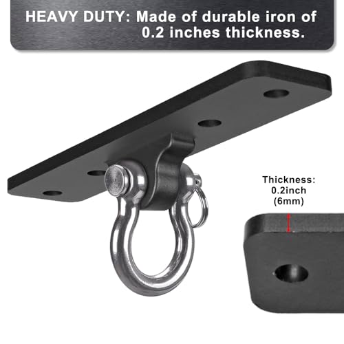 Dolibest Ceiling Mount Swing Hanger Heavy Duty Swing Set Hook for Porch Swing Hammock Chair Yoga Silk Suspension Straps Gymnastic Ring, Wall Anchor for Resistance Bands (900LB) - Image 4