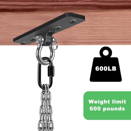 Dolibest Ceiling Mount Swing Hanger Heavy Duty Swing Set Hook for Porch Swing Hammock Chair Yoga Silk Suspension Straps Gymnastic Ring, Wall Anchor for Resistance Bands (900LB) - Image 3