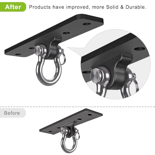 Dolibest Ceiling Mount Swing Hanger Heavy Duty Swing Set Hook for Porch Swing Hammock Chair Yoga Silk Suspension Straps Gymnastic Ring, Wall Anchor for Resistance Bands (900LB) - Image 2