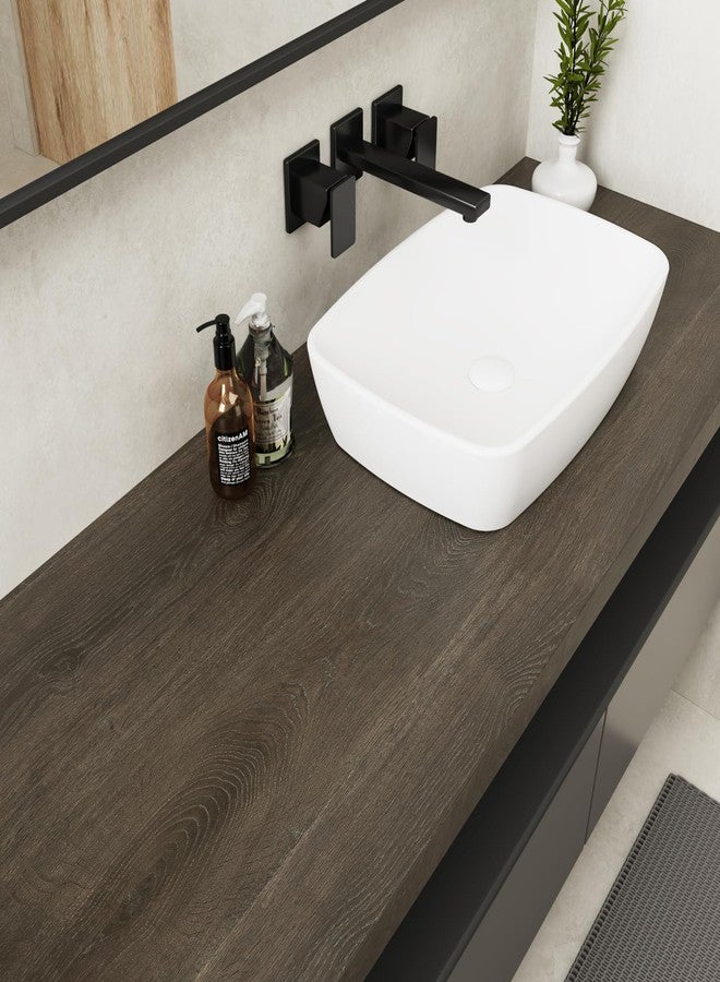 VaryPaper Cedar Brown Wood Contact Paper Peel and Stick Countertops Waterproof Wood Grain Vinyl Wrap for Cabinets Self Adhesive Wooden Wallpaper Wooden Look Contact Paper for Desk Table 15.7''x78.7'' - Image 4