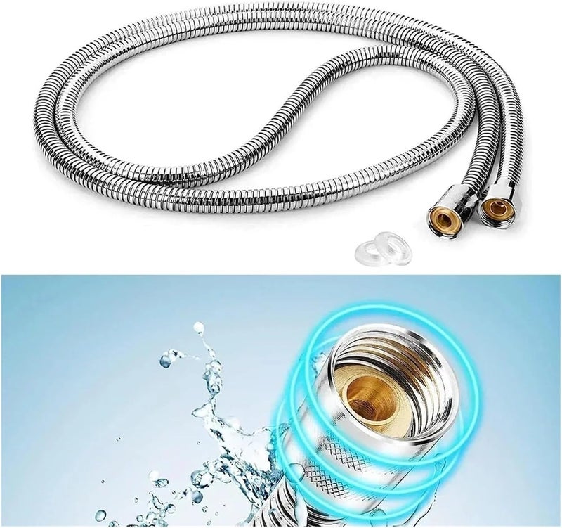 1.5M 2M Stainless Steel Hose Extension Tube Bathroom Shower Water Pipe Draw Accessories(1.5M) - Image 4