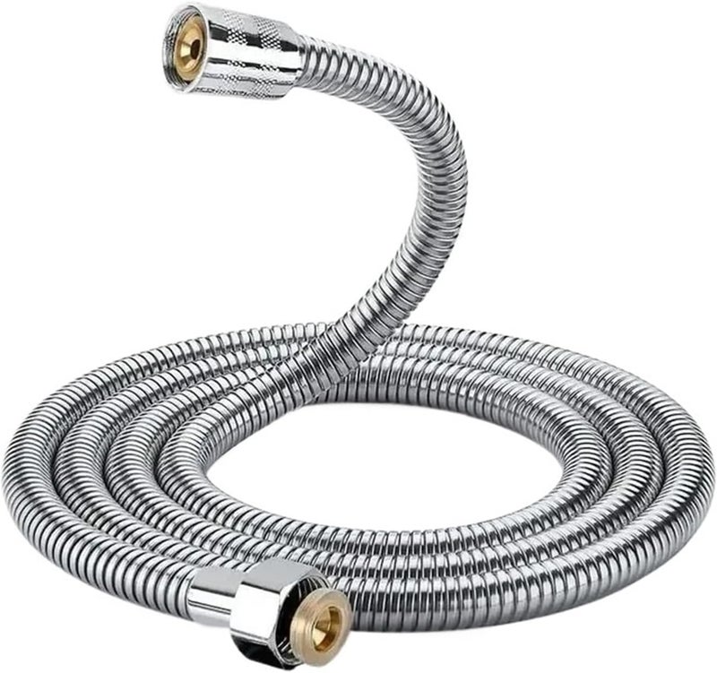 1.5M 2M Stainless Steel Hose Extension Tube Bathroom Shower Water Pipe Draw Accessories(1.5M) - Image 1