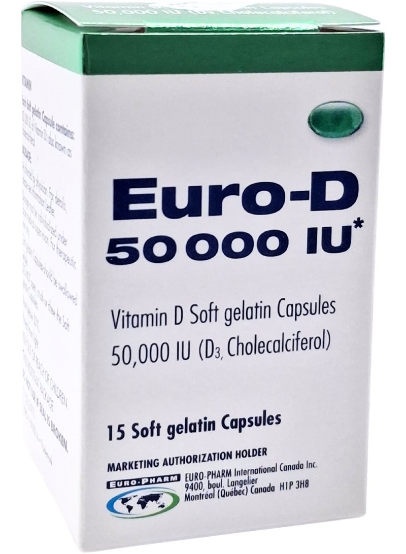 يورو-د 50000 وحدة دولية كبسولات 15