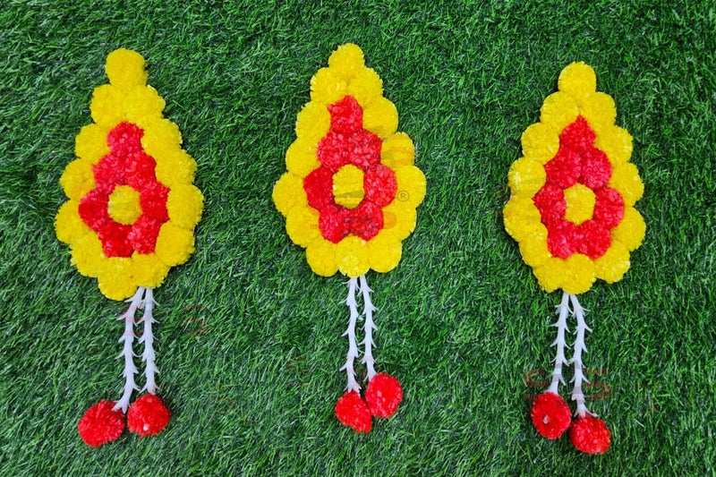 S2S Artificial Lilly Flowers Decoration at Home | Wedding Decorations, Event Decor | Easy Simple Backdrop (Orange & Yellow Lilly) (Pack of 5 Pcs) - Image 4