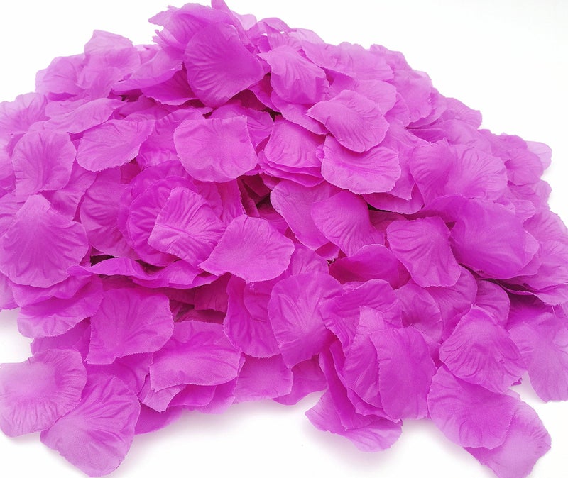 CODE FLORIST 2200 PCS Silk Flower Rose Petals for Wedding Decorations (Purple) - Image 3