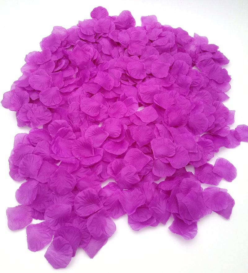 CODE FLORIST 2200 PCS Silk Flower Rose Petals for Wedding Decorations (Purple) - Image 2