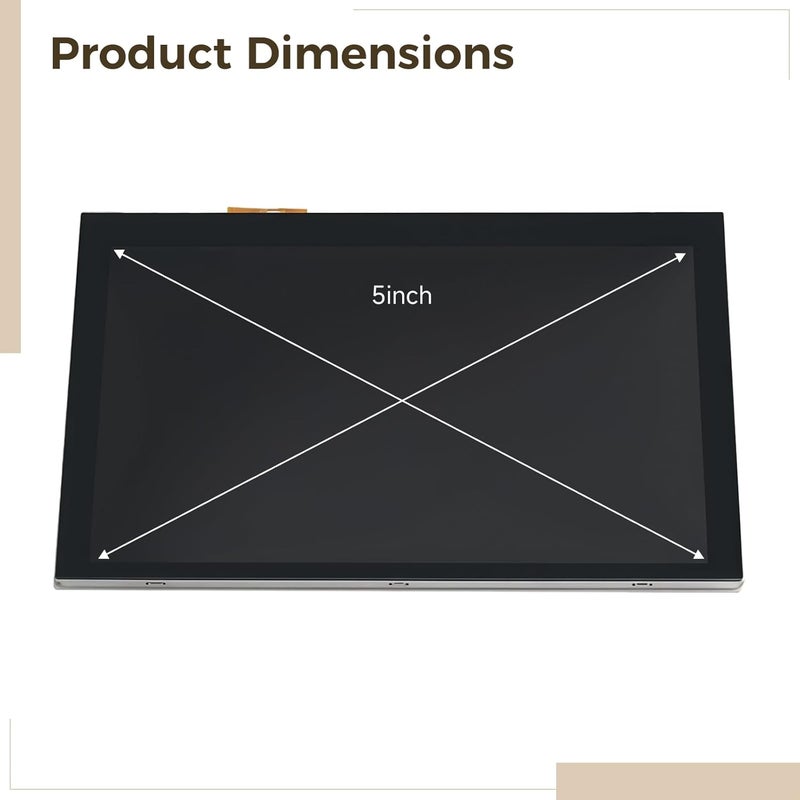5 Inch Adjustable Touchscreen LCD Display, 800X480 Resolution, Ideal for Voron Control - Image 2