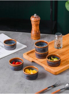 Shuer 6-Piece Mini Sauce Dip Dish Sets Brown 6x3 Inch  - Image 2