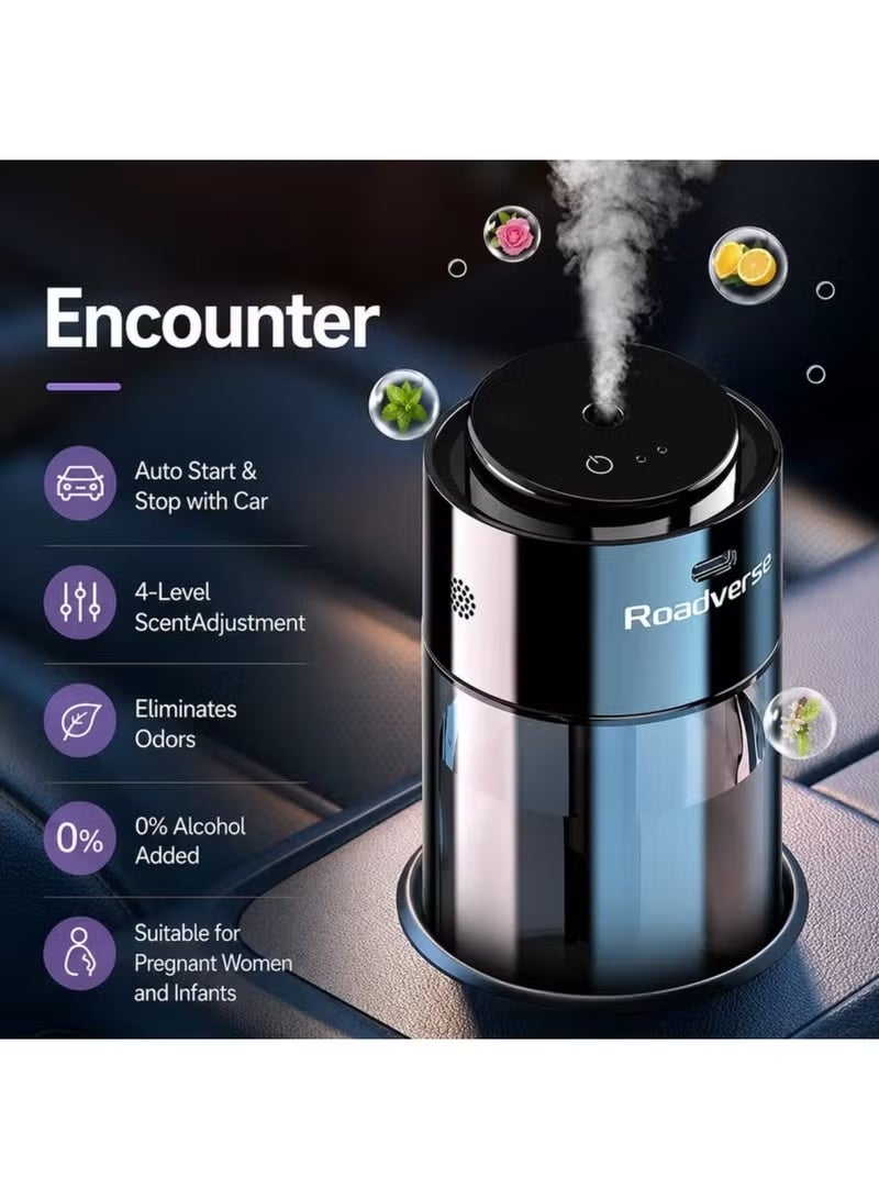 طريق الكون معطر هواء ذكي للسيارة مع وظيفة الترطيب | موزع عطور كهربائي بتقنية نشر الرذاذ | جهاز توزيع العطر السائل وتجديد الهواء للسيارة والمنزل والمكتب | ديكور أنيق للوحة القيادة | ناشر رائحة طويلة الأمد لتجربة عطرية مريحة ومنعشة - Image 4