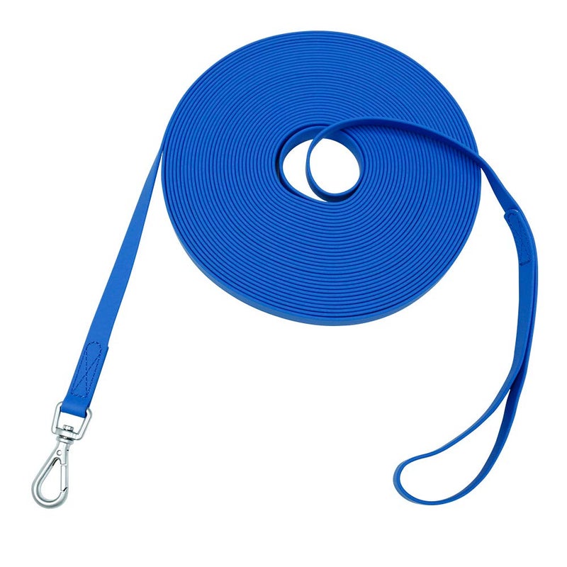 NIMBLE Waterproof Dog Training Leash 50FT 30FT 15FT 10FT 5FT Heavy Duty Recall Long Lead for Large Medium Small Dogs (10FT, Blue) - Image 1