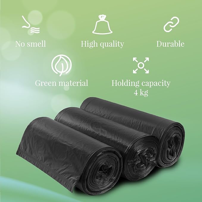AMIGOS STORE Amigos Store Premium Garbage Bags Plastic Dustbin Bags Trash Bags For Kitchen Office Pantry or Washroom Dustbin Covers for Wet and Dry Waste Medium Size 48 cm x 54cm 10 Roll 300 Bags  - Image 5