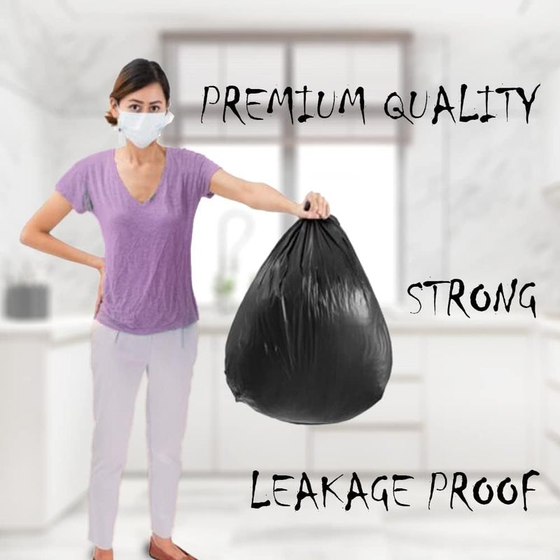AMIGOS STORE Amigos Store Premium Garbage Bags Plastic Dustbin Bags Trash Bags For Kitchen Office Pantry or Washroom Dustbin Covers for Wet and Dry Waste Medium Size 48 cm x 54cm 10 Roll 300 Bags  - Image 3