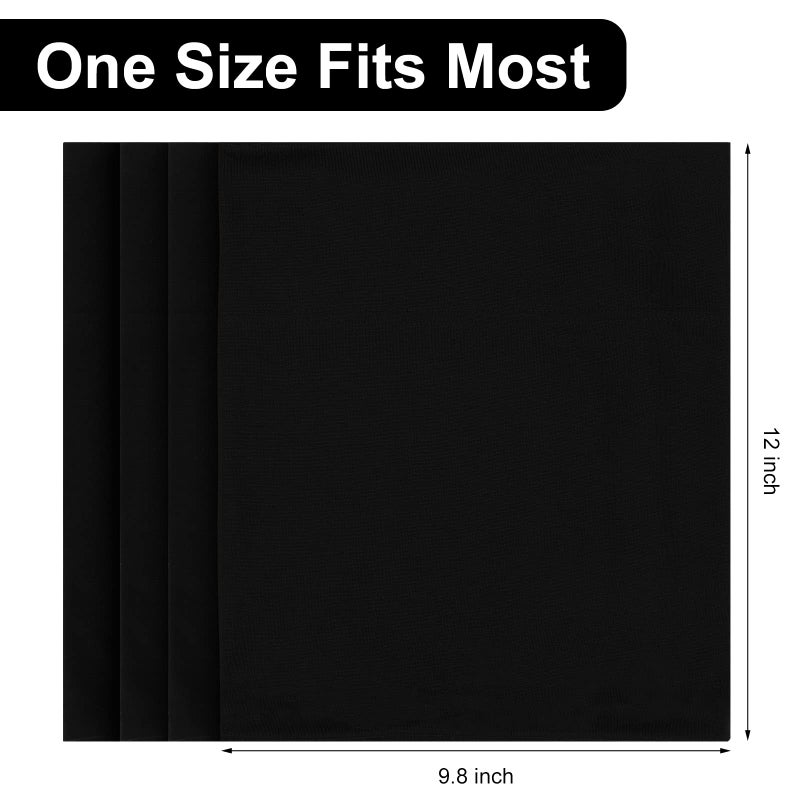 Sintege 4 Pcs Dreadlocks Tube Sock Wide Elastic Headband Loc Cap Long Hair Dreads Head Wrap Unisex Spandex for Women Men(Black) - Image 2