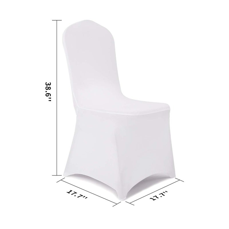 Peomeise 6pcs Stretch Spandex Chair Cover for Wedding Party Dining Banquet Event (White, 6) - Image 2