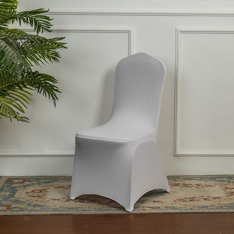 Peomeise 6pcs Stretch Spandex Chair Cover for Wedding Party Dining Banquet Event (White, 6) - Image 5