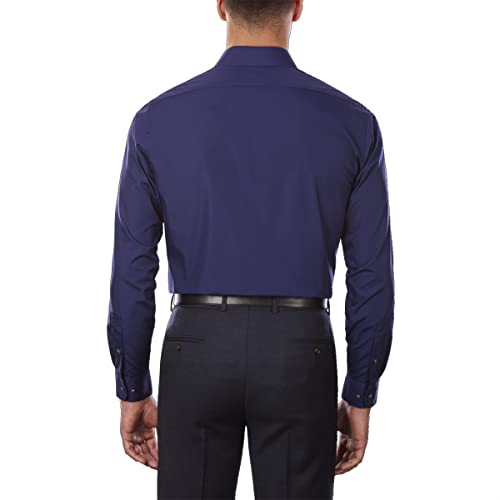 Van Heusen Men's Dress Shirt Regular Fit Poplin Solid, Persian Blue, 17.5" Neck 34"-35" Sleeve - Image 2