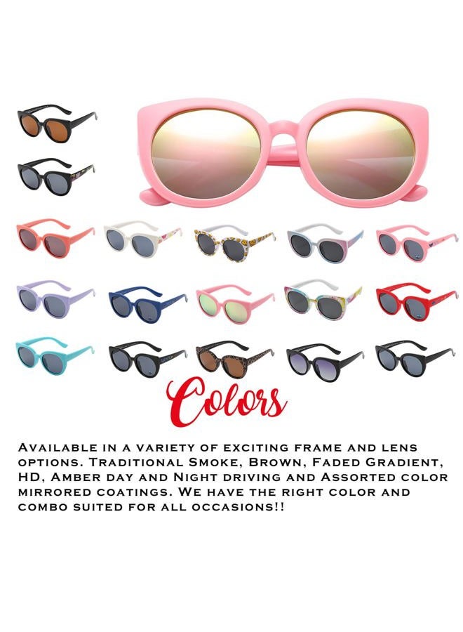 Polarspex Girls Elastic Cateye Kids Toddler Polarized Sunglasses - BPA Free (Princess Pink | Pink Quartz) - Image 5