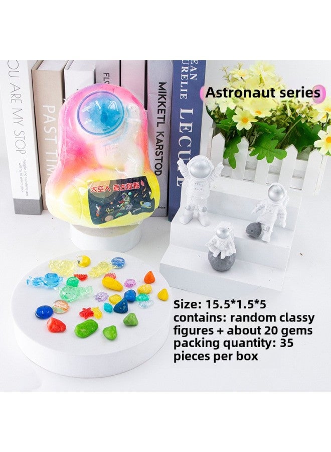 Archaeological Digging Toys Children's Hands-on Puzzle Digging Gem Blind Box Night Market Stall Diy Treasure Hunting Toys Wholesale-Color:Astronaut (tools Not Included) - Image 1