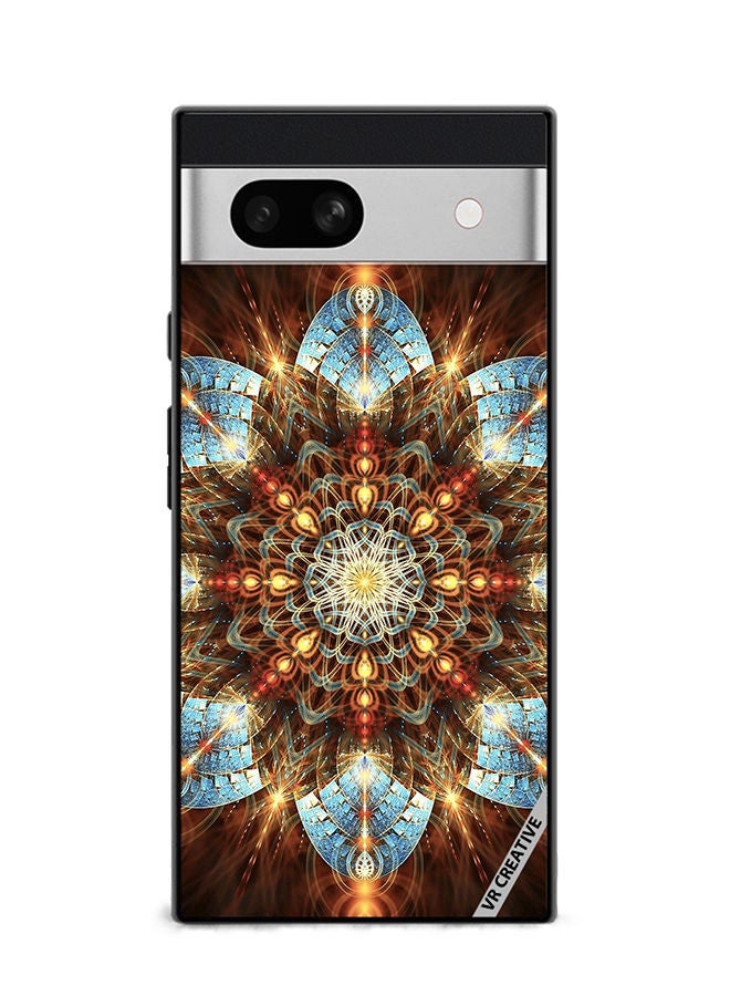 VR CREATIVE Protective Case Cover For Google Pixel 7a Mandala Design Multicolour - Image 1
