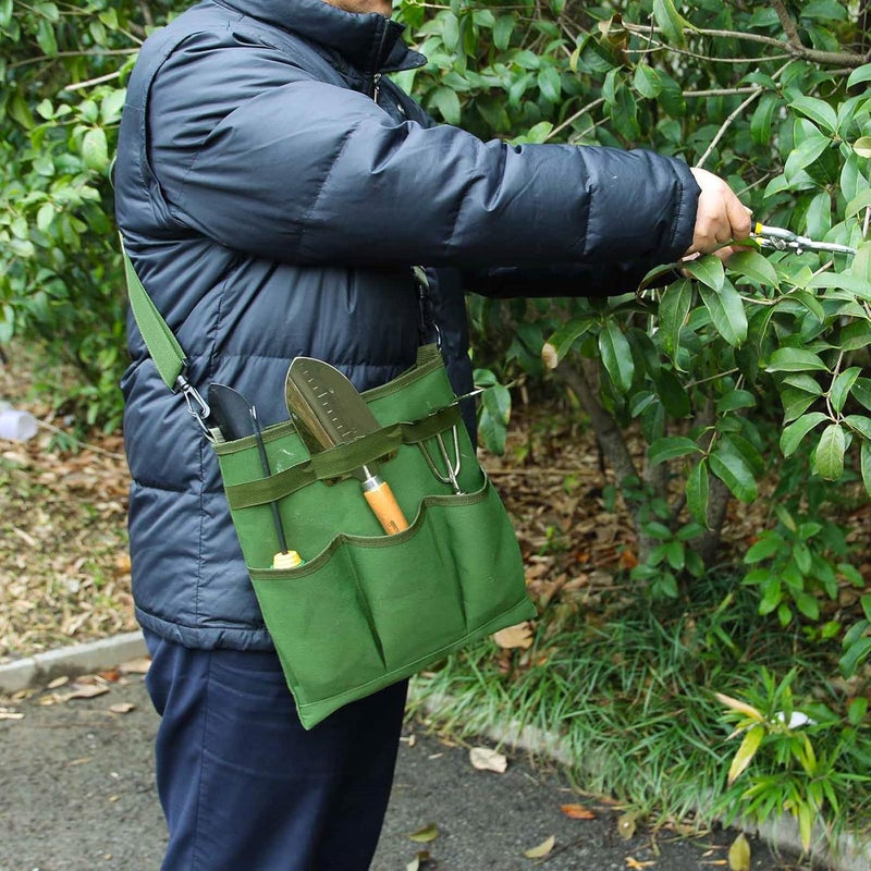 Yabcany Garden Tool Bag Shoulder Crossbody Tool Bag Canvas Storage Bag Gardening Garden Pruning Tool Bag… - Image 2