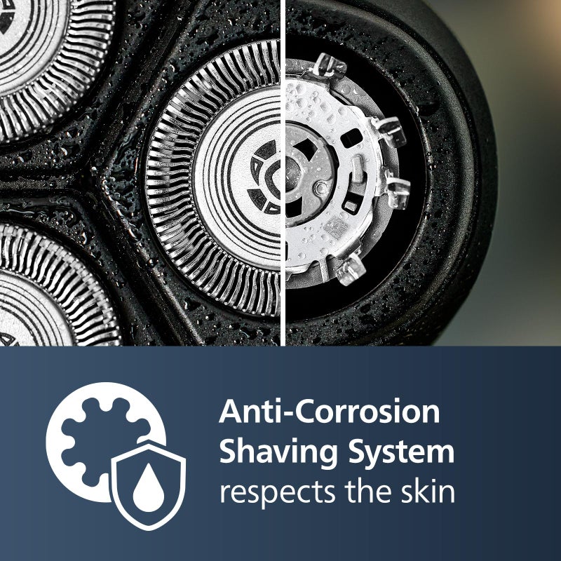 Norelco Philips Norelco Shaver 3600 Series, Wet and Dry Electric Shaver, P-Cap, Travel Pouch, Storm Blue, Model S3243/91 - Image 5