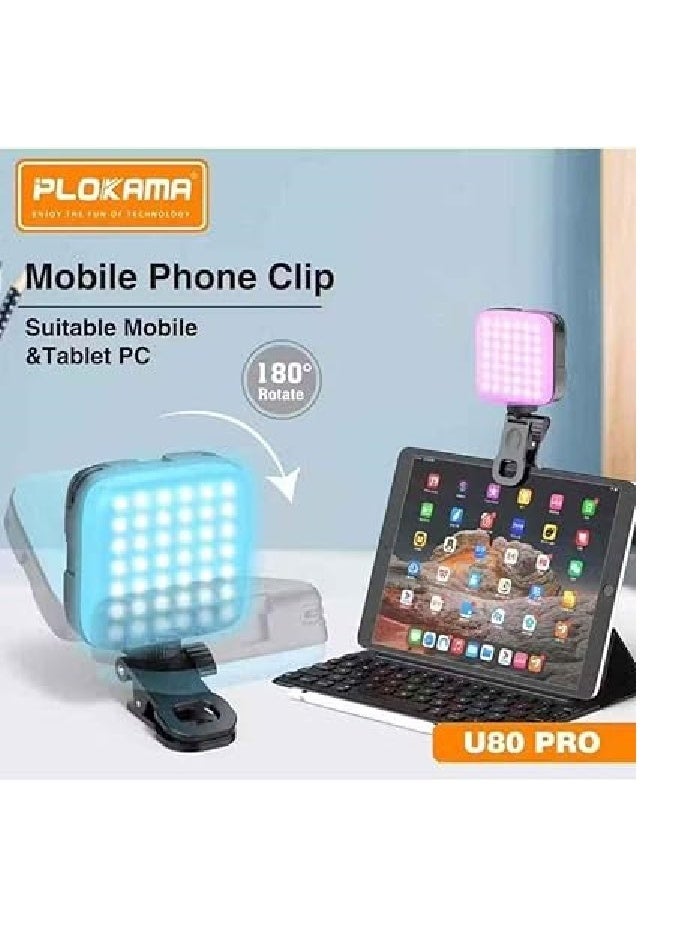PLOKAMA U80 RGB LED Mobile Ring Light - Video Shooting - Small for Mobile Phones for Professional Photography - Image 5