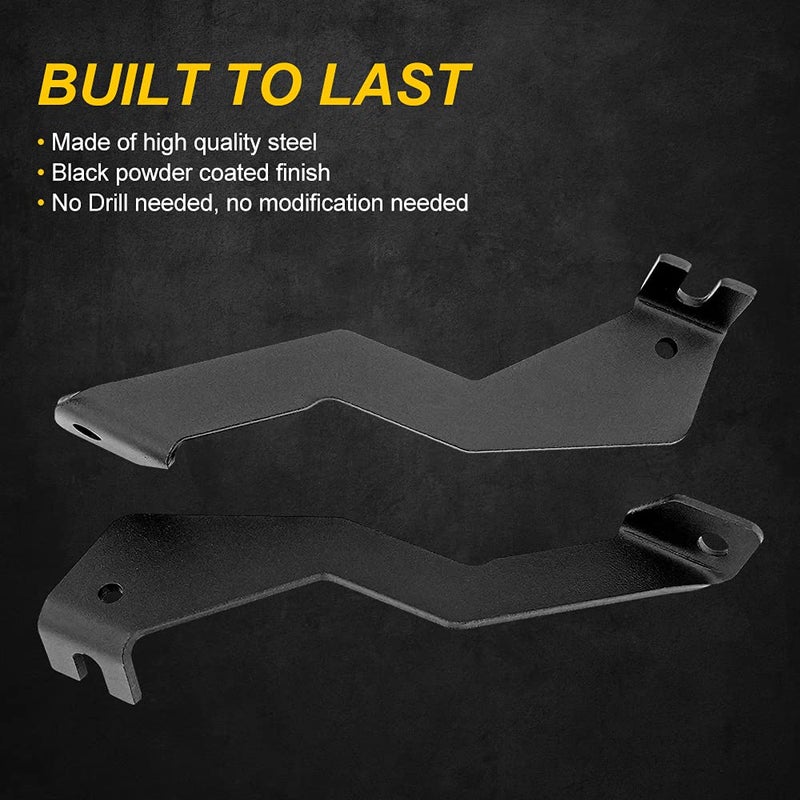 Samman F150 Hood Ditch Light Mount Raptor Engine Hood Hinge LED Pods Mounting Brackets for Cube LED Pods Antenna Compatible with Ford F150 2004-2014 & 1st Gen SVT Raptor - Image 2
