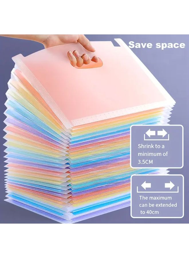 Large Capacity A4 Expandable Folder 25 Layers Transparent Rainbow Storage Bag Holds 2000 Sheets - Image 3