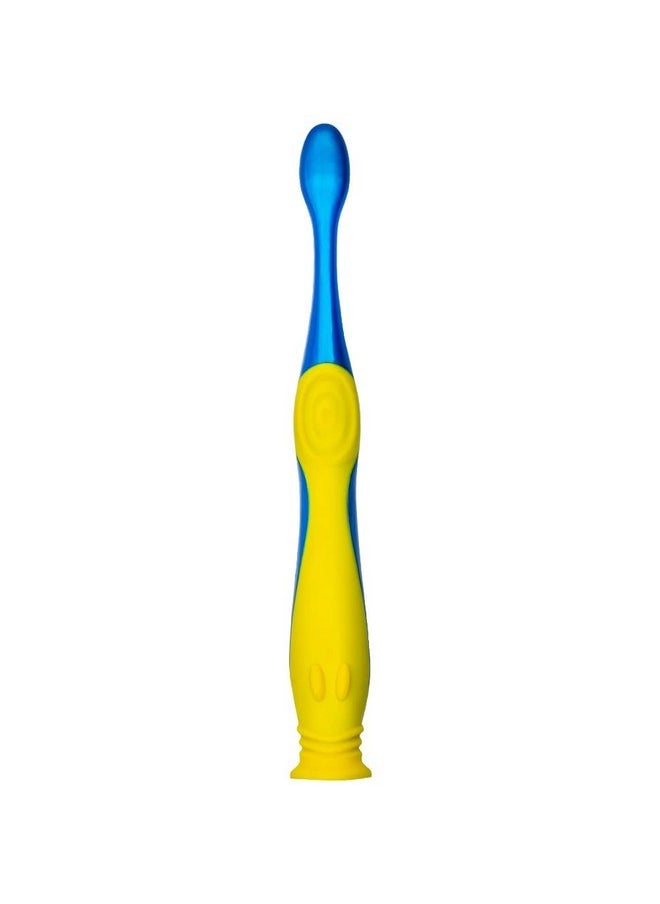 Colgate - Colgate Dinosaur Toothbrush for Children with Suction Cup, Kids 2-5 Years Old, Extra Soft - Pack of 4 - Image 1