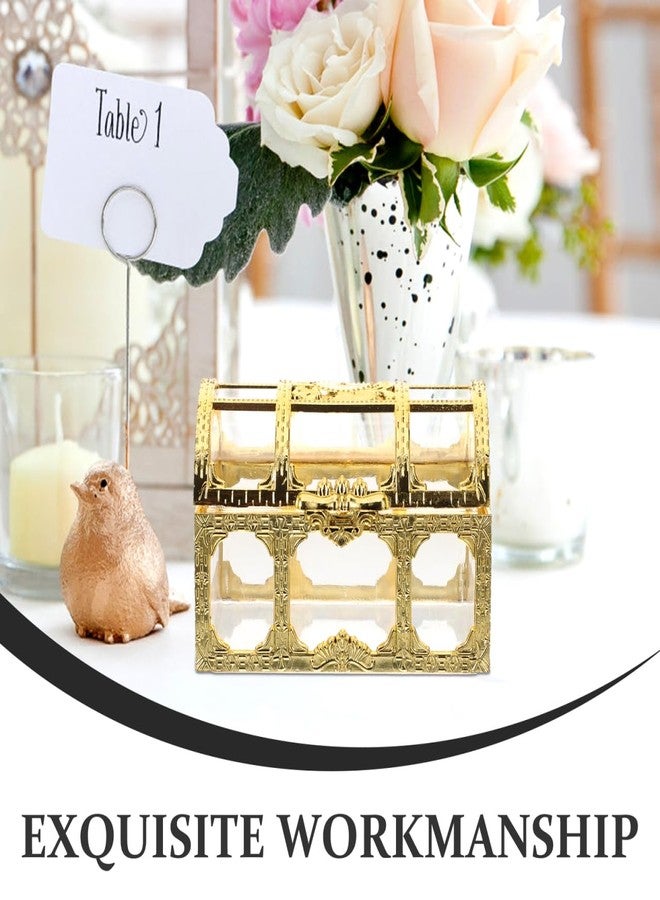 Alipis 10pcs Transparency Treasure Chest Candy Boxes Wedding Favor Boxes Candy Storage Boxes Gift Boxes Decoration for Wedding Birthday Party (Golden, 7.5X5.2X5cm, NI4JN1607O55YL2KLD0U - Image 2