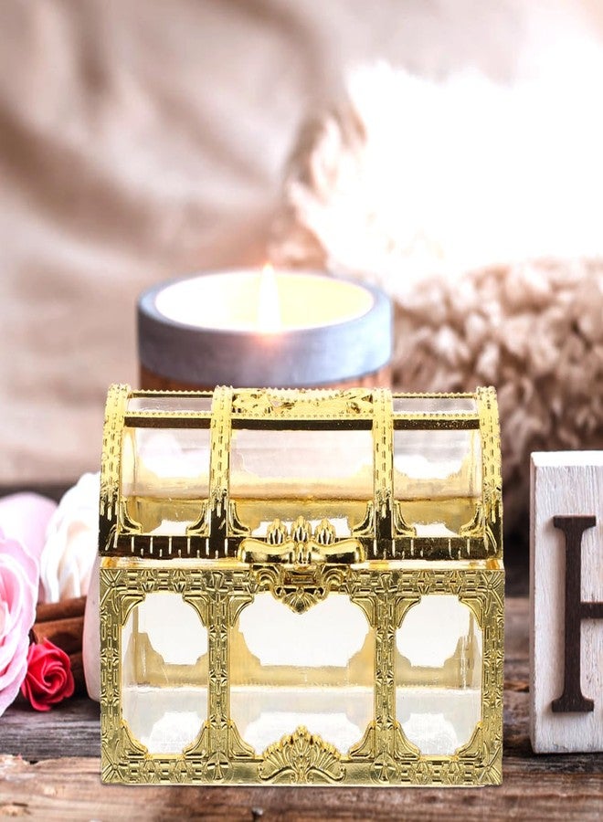 Alipis 10pcs Transparency Treasure Chest Candy Boxes Wedding Favor Boxes Candy Storage Boxes Gift Boxes Decoration for Wedding Birthday Party (Golden, 7.5X5.2X5cm, NI4JN1607O55YL2KLD0U - Image 3