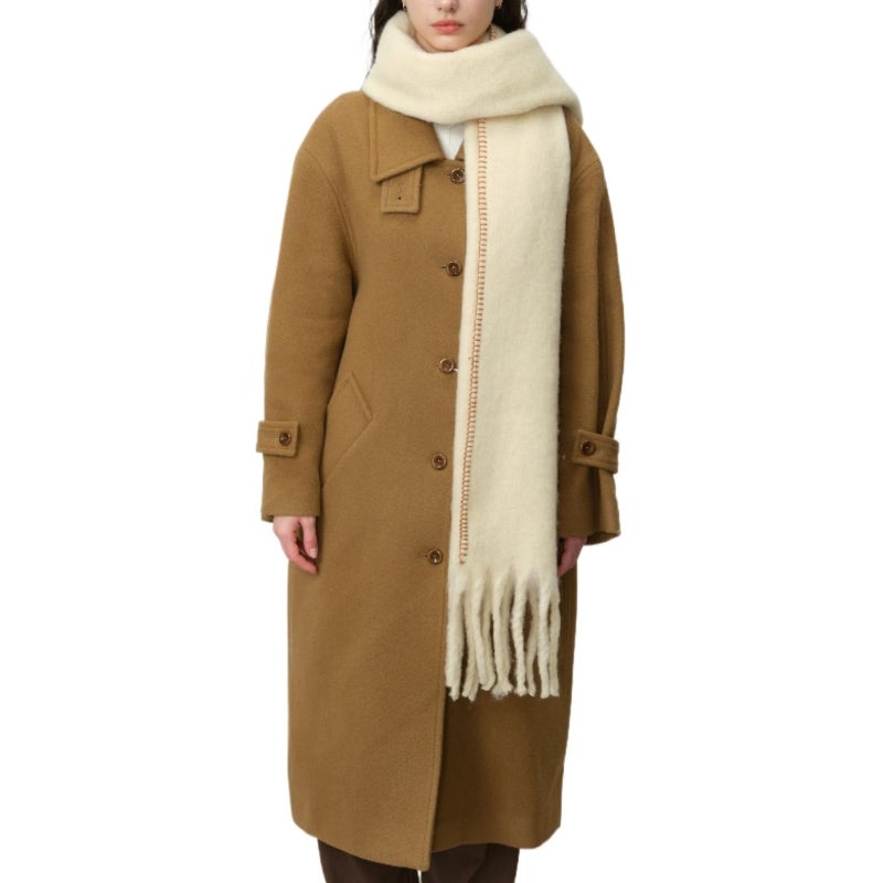 MININAI Soft Cashmere Feel Scarf Soft Winter Scarves for Women Long Shawl Large Scarf Cold Weather Thick Blanket Shawl Wrap (Beige) - Image 1
