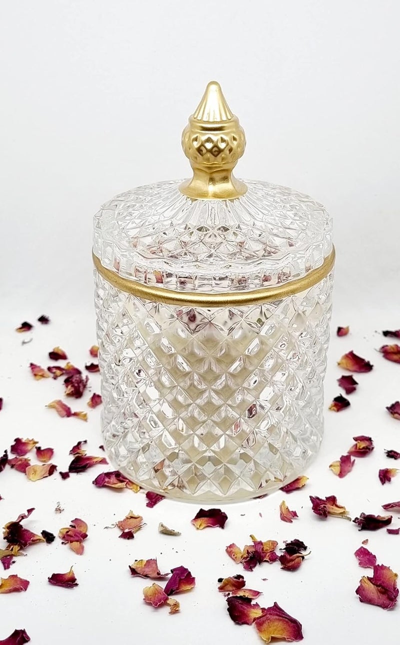 Greenterre Greenterre Handcrafted Luxury Scented Candle I Crystal I Vanilla Garden Blend of Vanilla Lavender Lotus I 185g  - Image 4