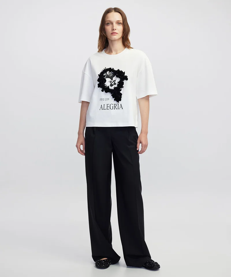 Ipekyol Printed T-Shirt with Sequins