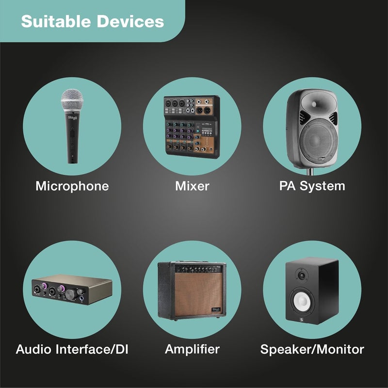 ستادج كابل ميكروفون من سلسلة S بطول 20 متر XLR/XLR (ذكر/أنثى) - أسود - Image 4