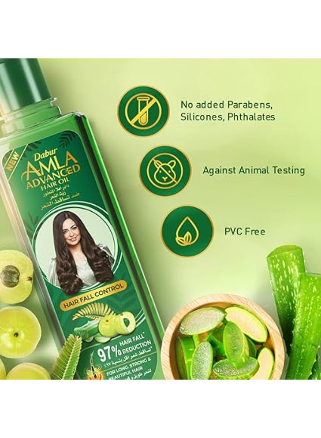 دابر زيت شعر من دابور أملا لجميع أنواع الشعر، يقلل تساقط الشعر بنسبة 97%، مع مكونات طبيعية من الأملا والصبار وفيتامينات B5 وE، سعة 300 مليلتر - Image 5