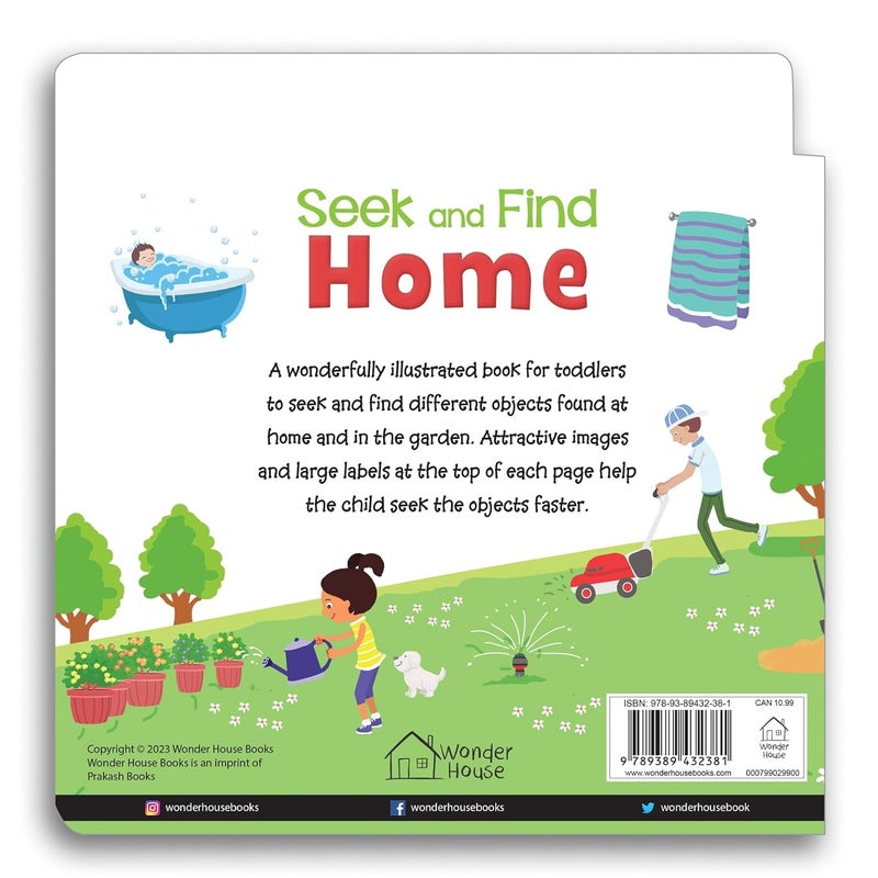 Seek And Find - Home : Early Learning Board Books With Tabs | Published by Wonder House Books | Board Book - Image 2